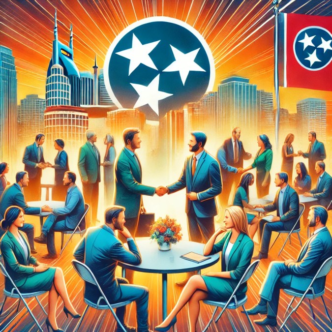 cartoon networking people with TN flag